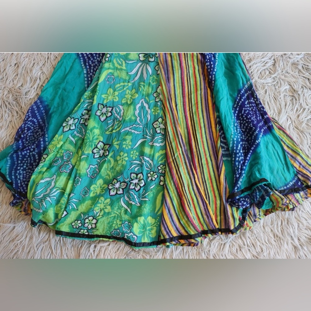 SOFT SURROUNDINGS Bohemian Flowy Colorful Maxi Skirt size L Womens - Picture 3 of 4